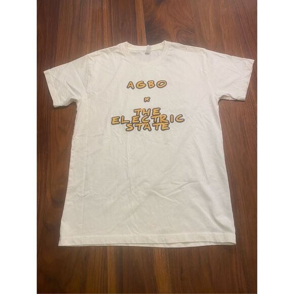 AGBO x The Electric State Men's White Short Sleeve Graphic T-Shirt Size Medium - Picture 1 of 5